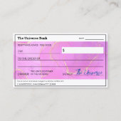 Blank Overvloed Check Vrouwelijke Wet van Aantrekk Visitekaartje (Voorkant)