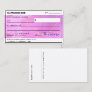 Blank Overvloed Check Vrouwelijke Wet van Aantrekk Visitekaartje