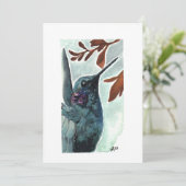 Blank - Paarse keel kolibrie Waterverf Bedankkaart (Staand voorkant)