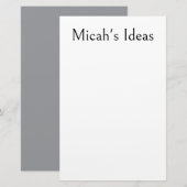 Blank papier voor het opschrijven van ideeën notit (Voorkant / Achterkant)