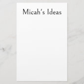 Blank papier voor het opschrijven van ideeën notit (Voorkant)