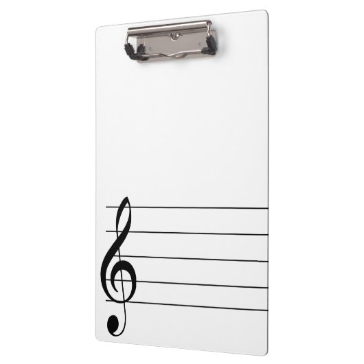 Blank personeel Treble Clef Musical Cliboard Klembord (Links)