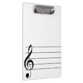 Blank personeel Treble Clef Musical Cliboard Klembord (Rechts)