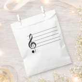 Blank Personeel Treble Clef Muzikale Favor Bag Bedankzakje (Geknipt)