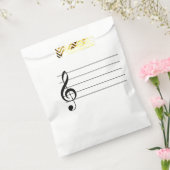 Blank Personeel Treble Clef Muzikale Favor Bag Bedankzakje (Gezegeld)