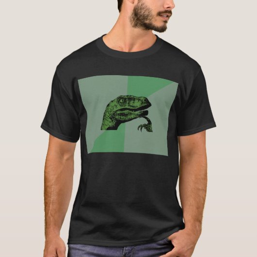 Blank Philosoraptor Meme Shirt - Donker (Voorkant)