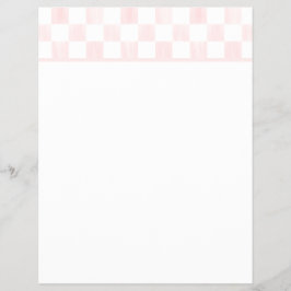 Blank Pink and White Checkerboard Letterhead Flyer