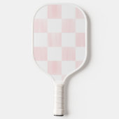Blank Pink and White Checkerboard Personalized Pickleball Paddle (Achterkant)