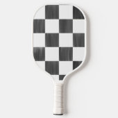 Blank Pink and White Checkerboard Personalized Pickleball Paddle (Achterkant)