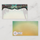 Blank Place Cards Beach Sunset Palm Tree String Li Plaatskaartje (Voorkant / Achterkant)