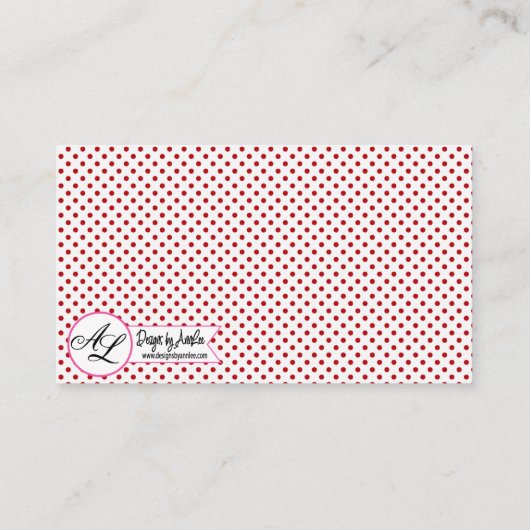 Blank Place kaarten rendier Kerstmis XMAS Polka Do Plaatskaartje (Achterkant)