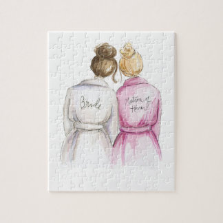 BLANK Puzzle Brunette Bun Bride Blonde Bun Matron Legpuzzel