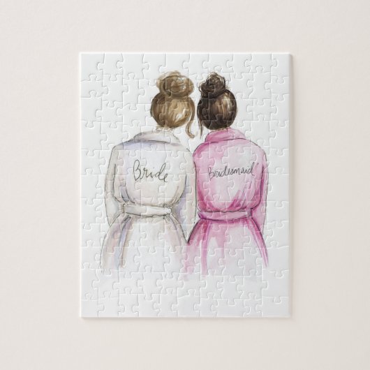 BLANK Puzzle Brunette Bun Bride Brunette Bun Bm Legpuzzel (Verticaal)