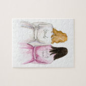 BLANK Puzzle DK Bl Waves Bride Dk Br Long MOH Legpuzzel (Horizontaal)