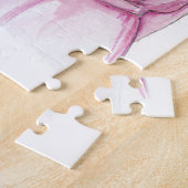 BLANK Puzzle DK Bl Waves Bride Dk Br Long MOH Legpuzzel (Zijkant)