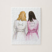 BLANK Puzzle DK Bl Waves Bride Dk Br Long MOH Legpuzzel (Verticaal)