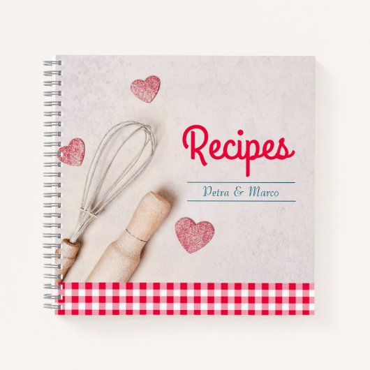 Blank receptenboek voor koppels notitieboek (Voorkant)