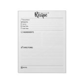 Blank Recipe Pages / Papers | Refill Minimalist Notitieblok (Linkerzijde)