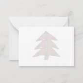 Blank Red Buffalo Plaid Vrolijk kerstfeest Dank u Notitiekaartje (Achterkant)