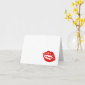 Blank Red Kiss Note Kaart (Gele Bloem)