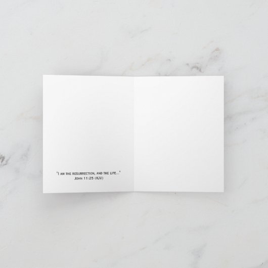 Blank religieus medeleven Dank u nota Kaart (Binnen)