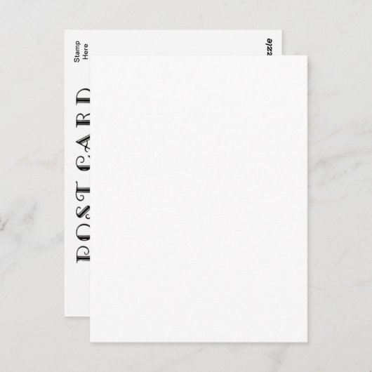 Blank Retro Briefkaart Lettertype Antiek DIY (Voorkant / Achterkant)