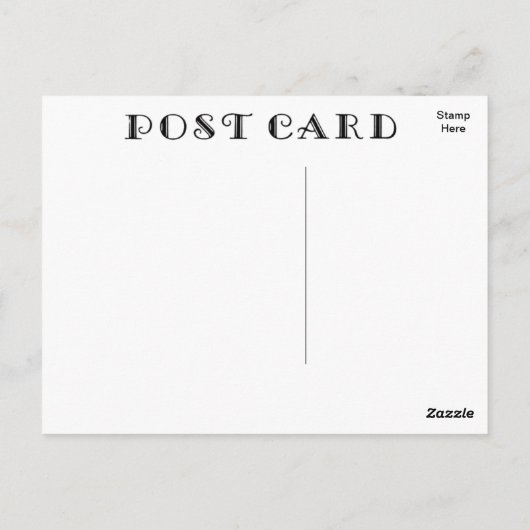 Blank Retro Briefkaart Lettertype Antiek DIY (Achterkant)