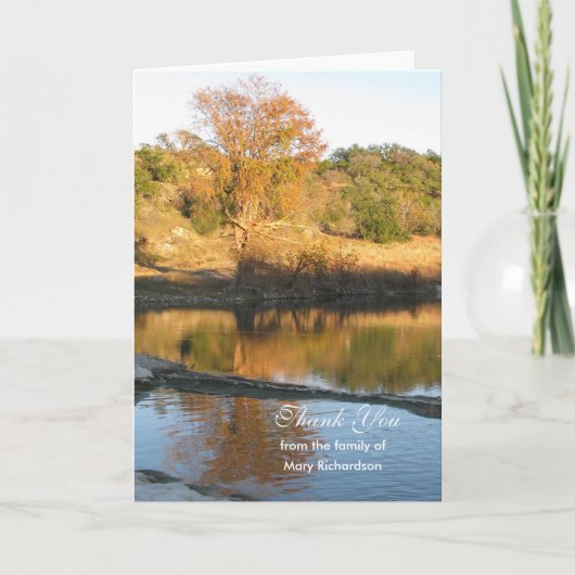 Blank River Sympathy Thank You Card Bedankkaart (Voorkant)