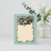   Blank Roos rand ontwerp  Briefkaart (Staand voorkant)