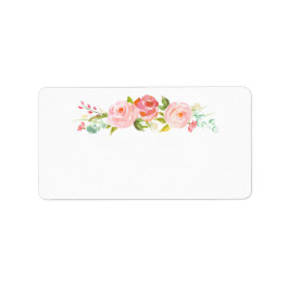 Blank Roos Tuin Bloemen Wit Adreslabel Etiket