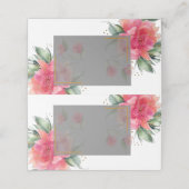 Blank Roos tuin budget bruiloft Plaatskaartje (Buitenkant ongevouwen)