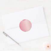 Blank Rose Gold Add Your Text Logo Monogram Name Ronde Sticker (Envelop)
