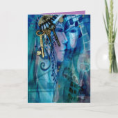 Blank (roze binnenkant) Kosmische Ziener van Sleut Kaart (Voorkant)