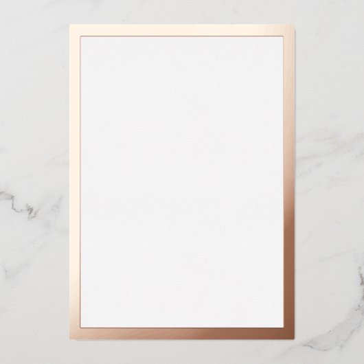 Blank Roze Goud Folie Uitnodiging (Voorkant)