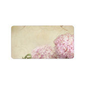 Blank roze Hydrangea bruiloft print je eigen Etiket (Voorkant)