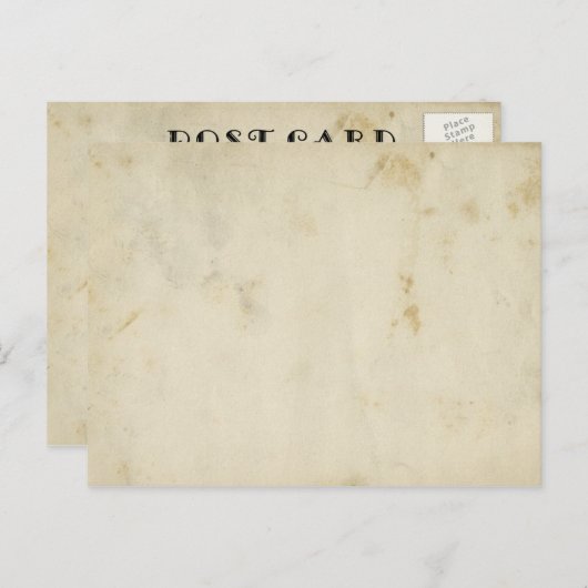 Blank rustiek Antiek verouderd gekleurd papier Briefkaart (Voorkant / Achterkant)