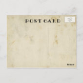 Blank rustiek Antiek verouderd gekleurd papier Briefkaart (Achterkant)