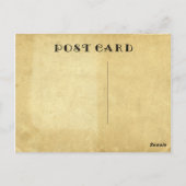 Blank rustiek Antiek verouderd gekleurd perkament Briefkaart (Achterkant)