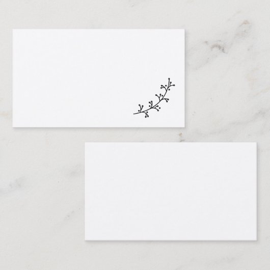 Blank Rustige Laurels Wedding Plaatskaartje (Voorkant / Achterkant)