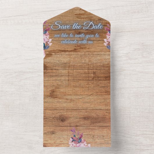 Blank Save the date alles in één All In One Uitnodiging (Binnen)