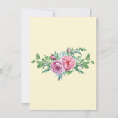 Blank Save the Date Paars Floral Waterverf Kaart (Achterkant)