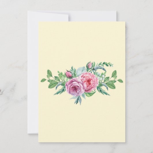 Blank Save the Date Paars Floral Waterverf Kaart (Achterkant)
