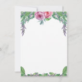 Blank Save the Date Paars Floral Waterverf Kaart (Voorkant)