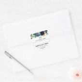 Blank Scented Soy Candle Labels With Blue Flowers (Envelop)