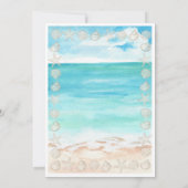 Blank Seaside seashell Summer Blue Elegant Pretty Kaart (Achterkant)
