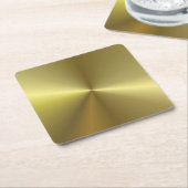 Blank Sjabloon Faux Gold Metallic Look Elegant Kartonnen Onderzetters (Schuin)