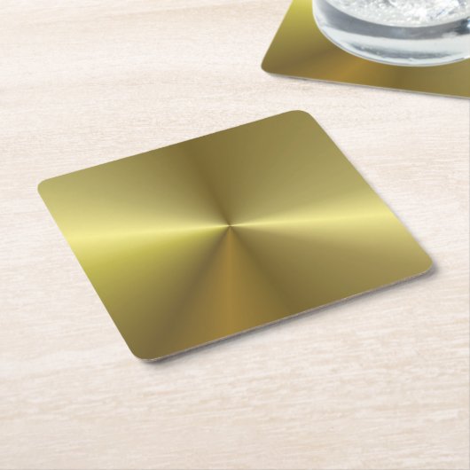 Blank Sjabloon Faux Gold Metallic Look Elegant Kartonnen Onderzetters (Schuin)