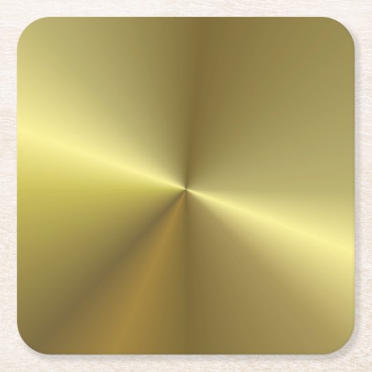 Blank Sjabloon Faux Gold Metallic Look Elegant Kartonnen Onderzetters (Voorkant)