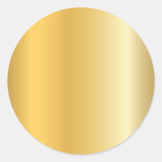 Blank Sjabloon Glamour Gold Look Modern Elegant Ronde Sticker (Voorkant)