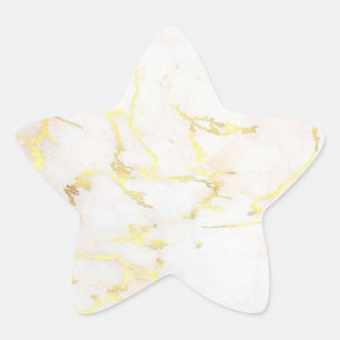 Blank Sjabloon Goud Marmer Toevoegen Jouw tekst Mo Ster Sticker